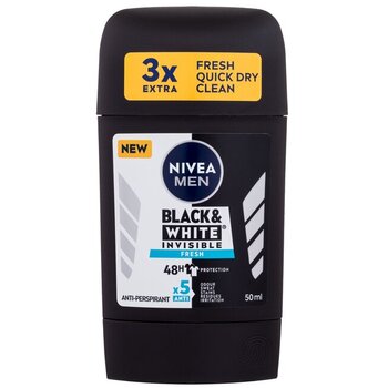 Men Black & White Invisible Fresh - Tuhý antiperspirant